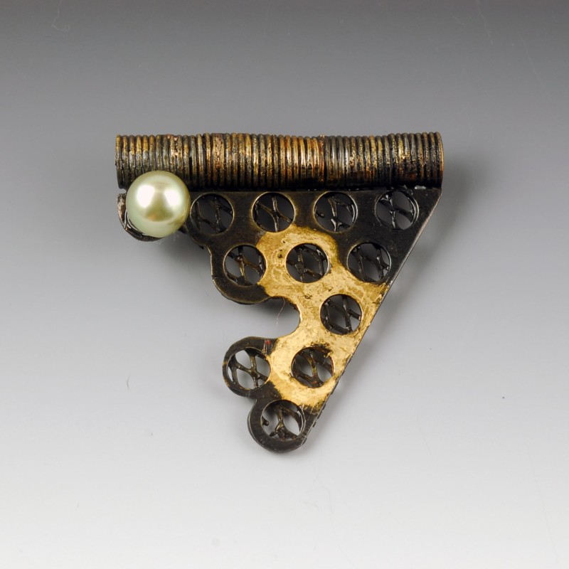 Improv Brooch by artisan jeweler Bette Barnett